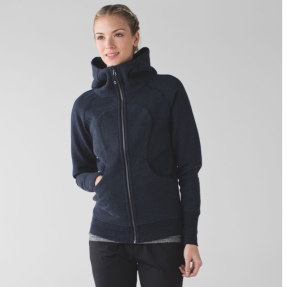 lululemon athletica Tops - LULULEMON HEATHERED BLACK  SCUBA HOODIE